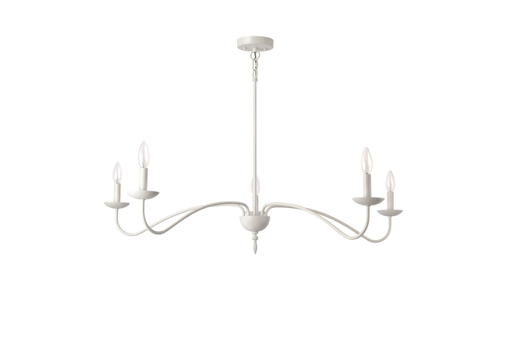 Colosseum Chandelier White Finish